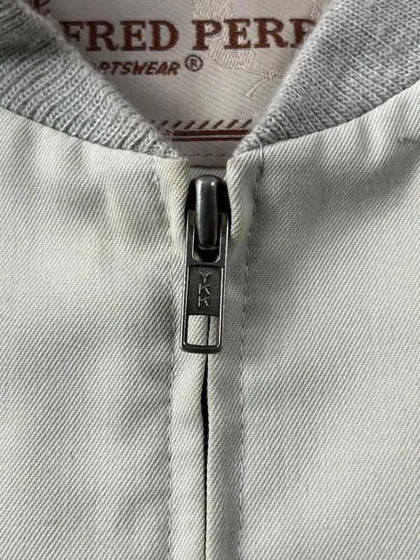 Chaqueta vintage de los 90 de Fred Perry Harrington Bege con cremallera, talla L – photo 4